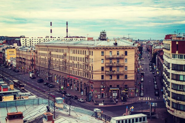 Stadtstraße Häuser und Gebäude