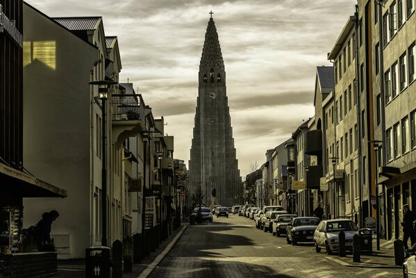 Reykjavik iglesia Hallgrímskirkja Street