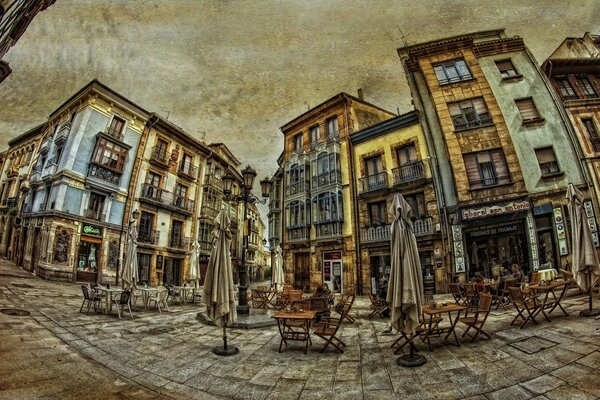 Pintura de la calle de la ciudad