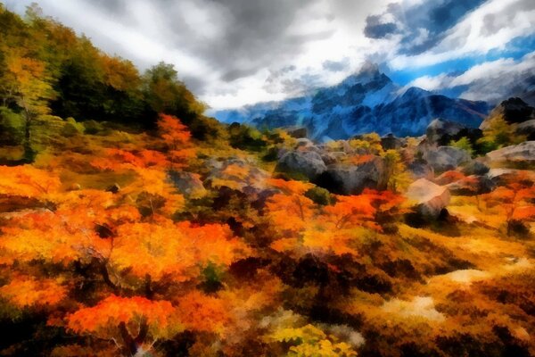 Malen Sie die bunten Farben der Natur