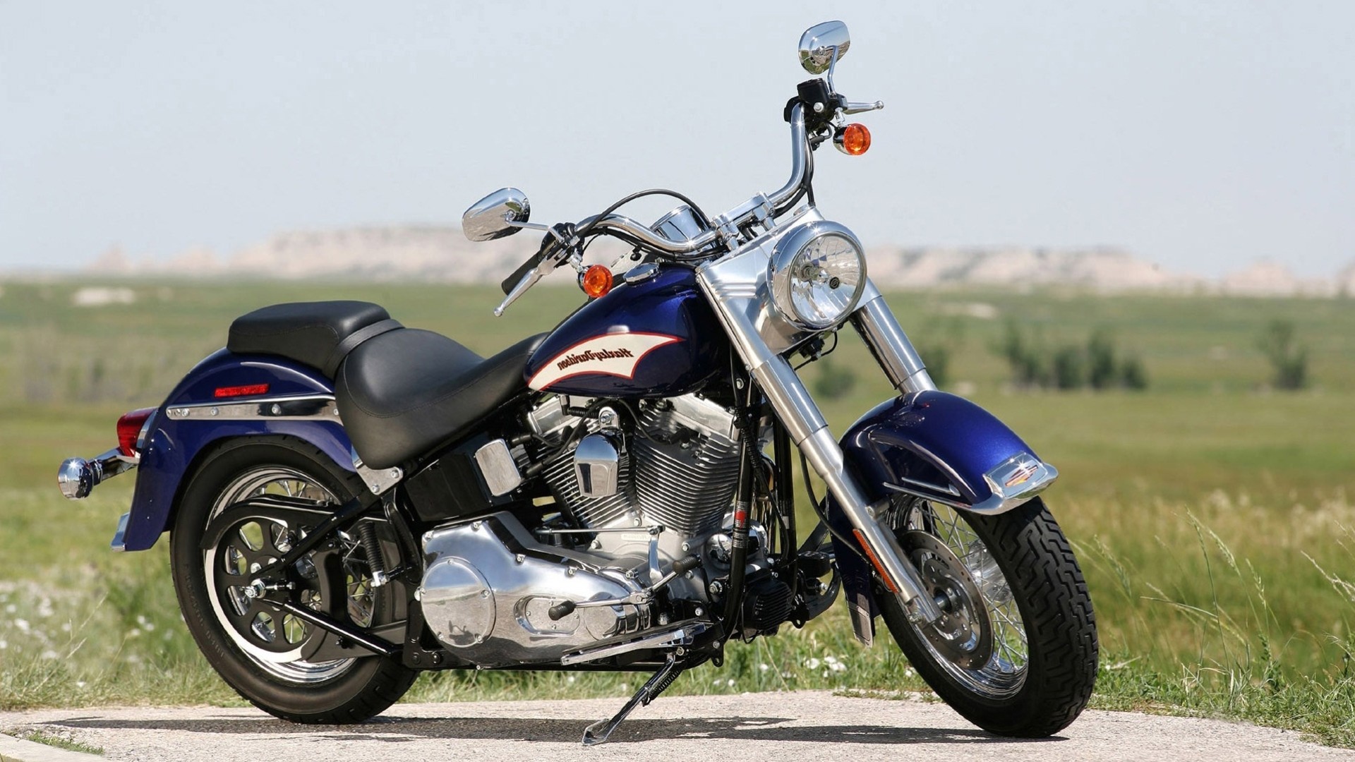 fahrrad harley davidson blau motorrad