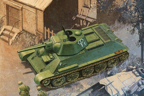 Soviet medium tank drawing