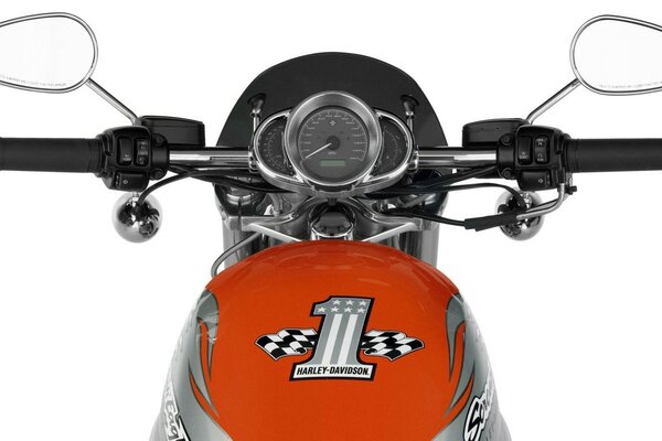 Superficie de dirección de la motocicleta Harley