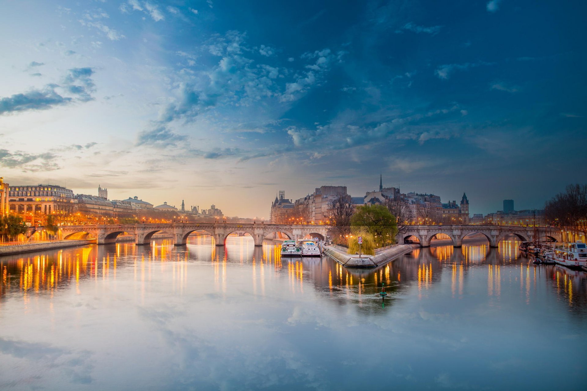 paris france seine river water bridge