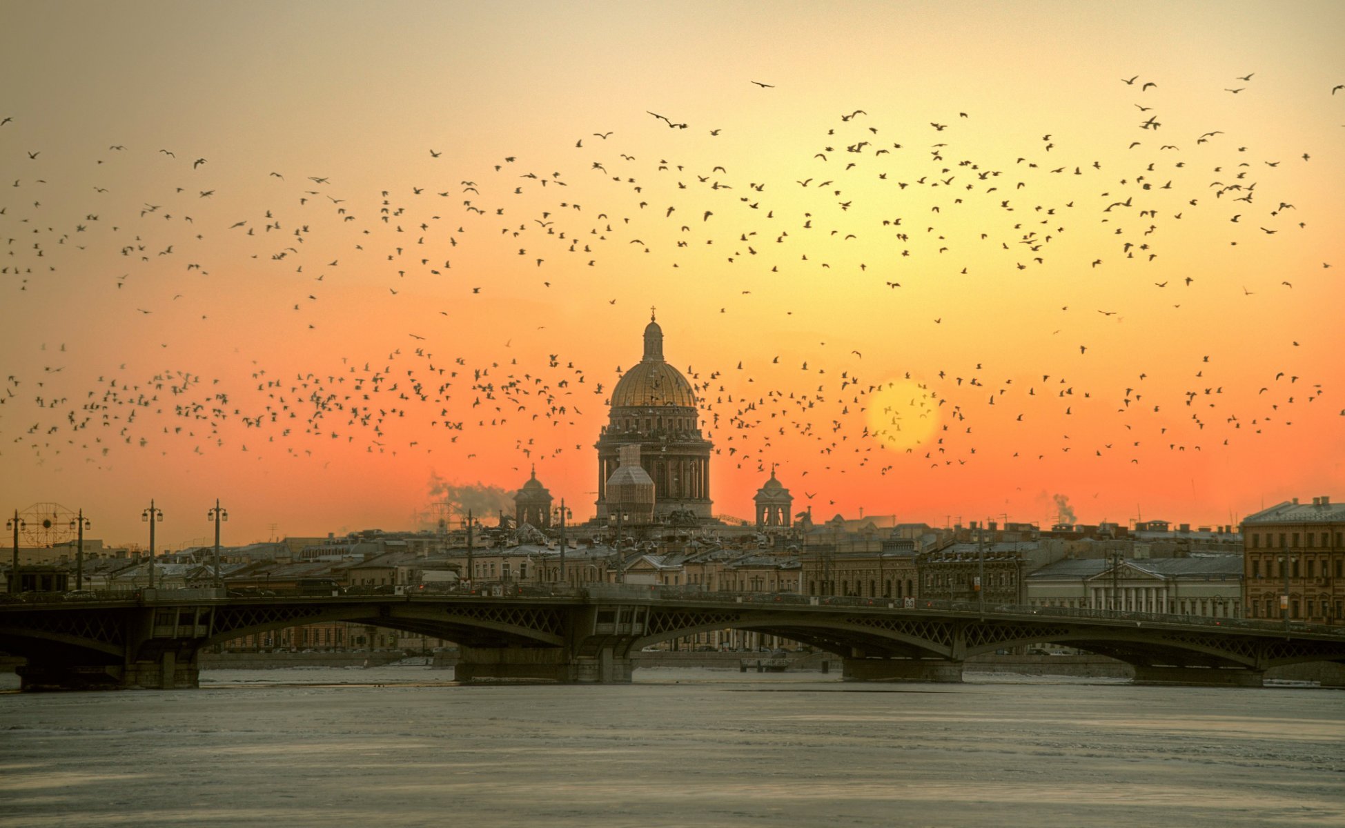 saint-pétersbourg matin hiver