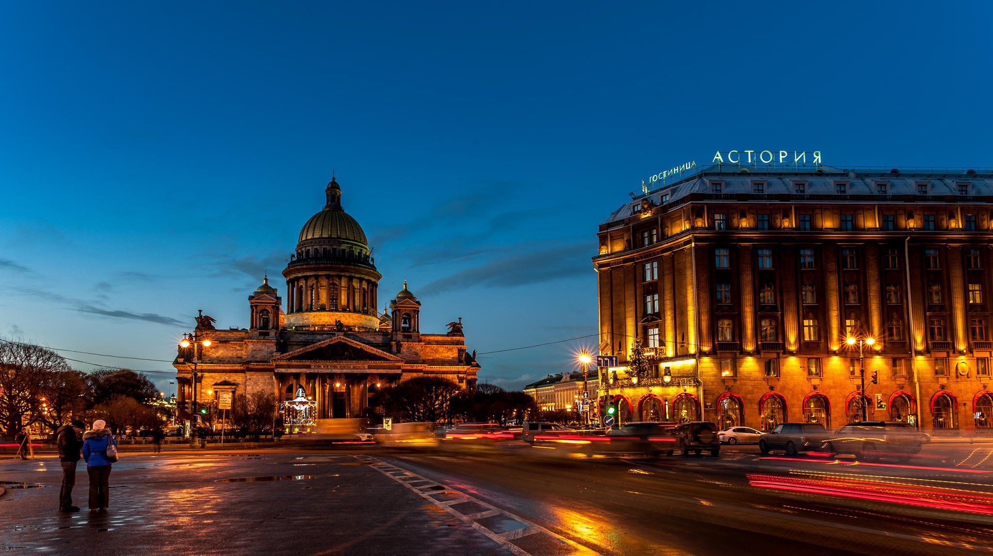 санкт-петербург питер россия спб улица ночь огни гостиница астория