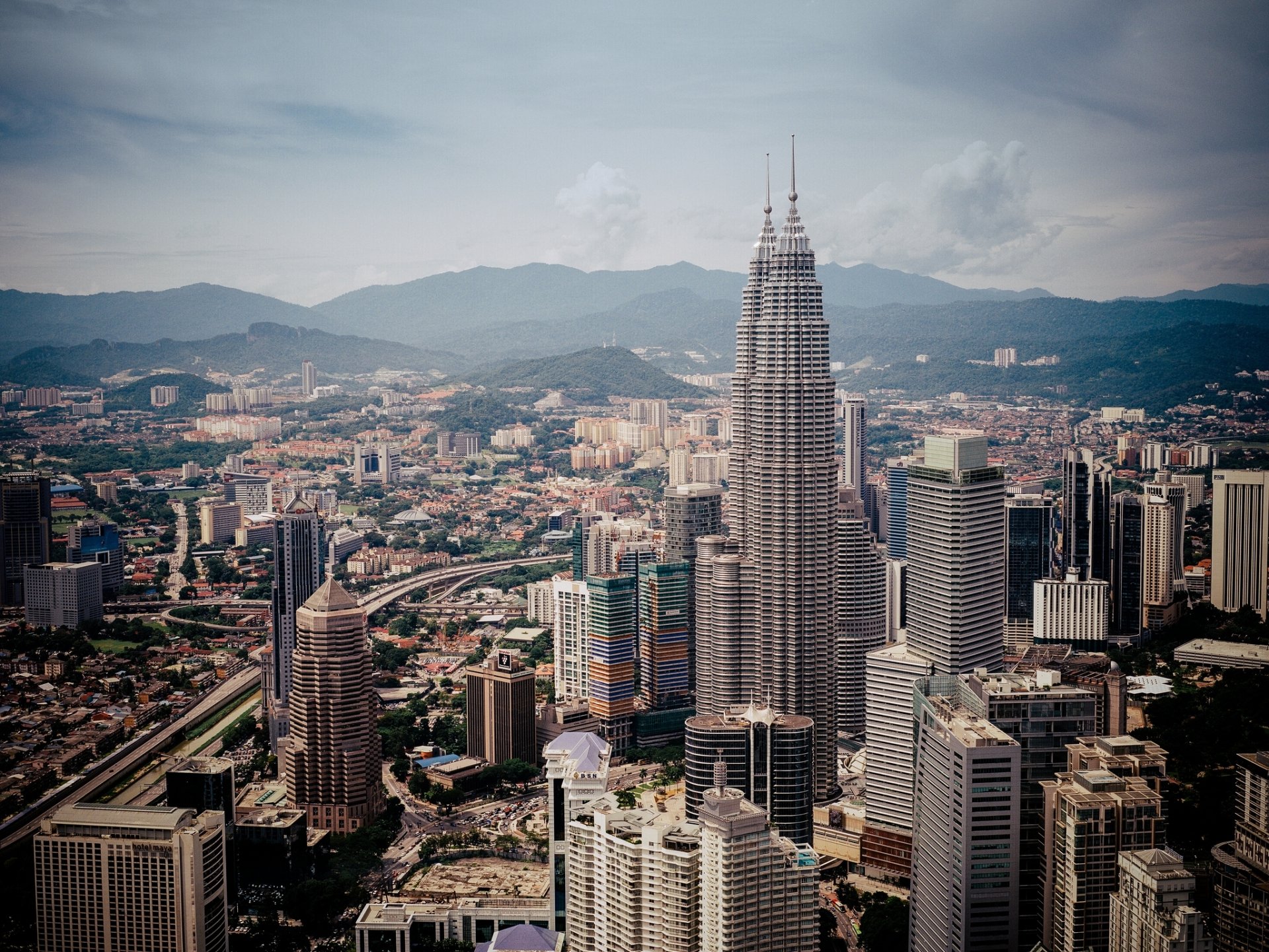 kuala lumpur malaysia buildings panorama