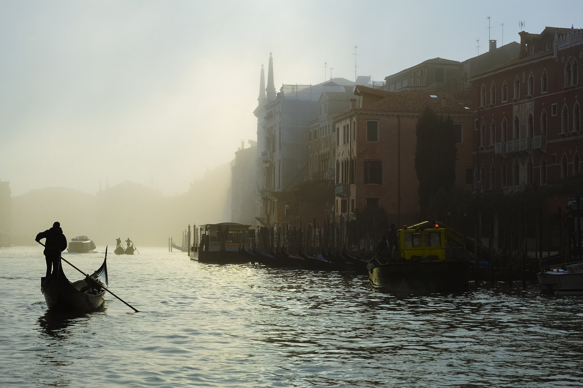 italia venezia mattina nebbia