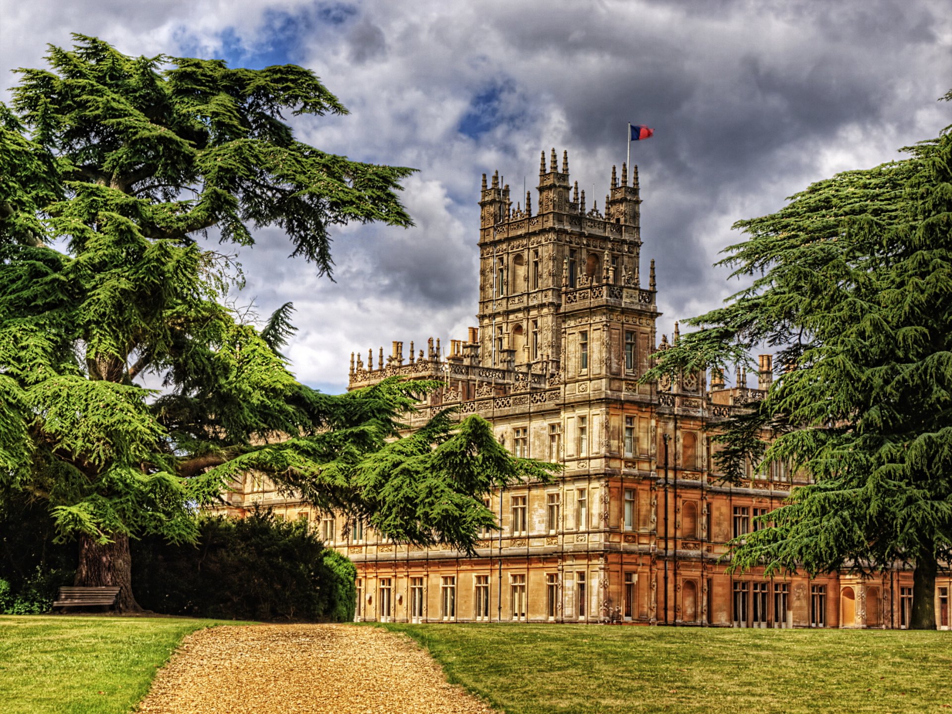 zamek anglia highclere hampshire hdr miasto zdjęcia