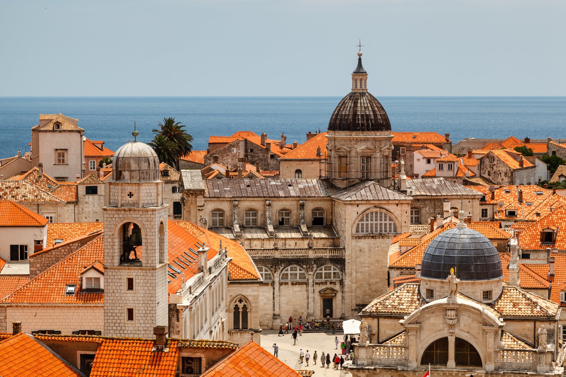 dubrovnik croatie mer adriatique bâtiments temples panorama