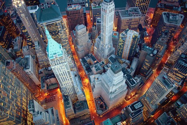 Lumières de la ville nocturne de New York