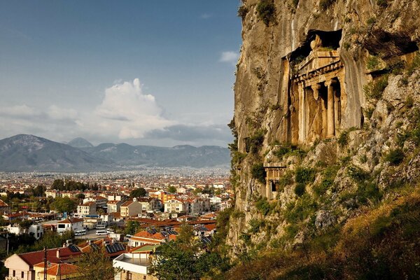 An ancient temple near the city