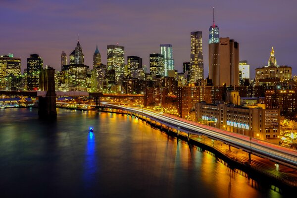 The lights of New York at night at your house