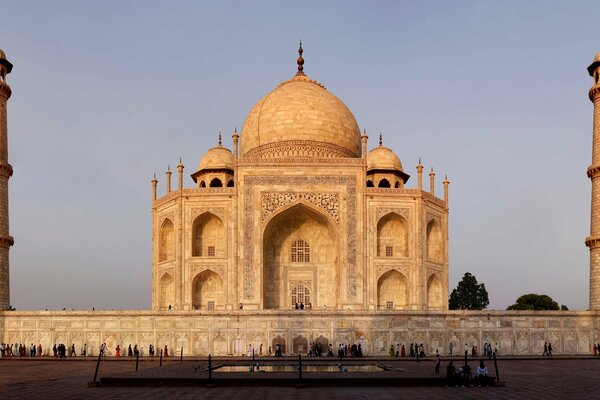 Tarjeta de visita de la India-mausoleo-Mezquita del Taj Mahal