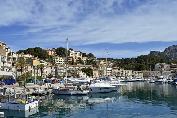 Berth with yachts and boats