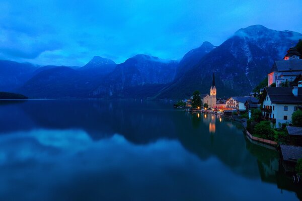 In Austria, the city has mountains, Alps and many lakes