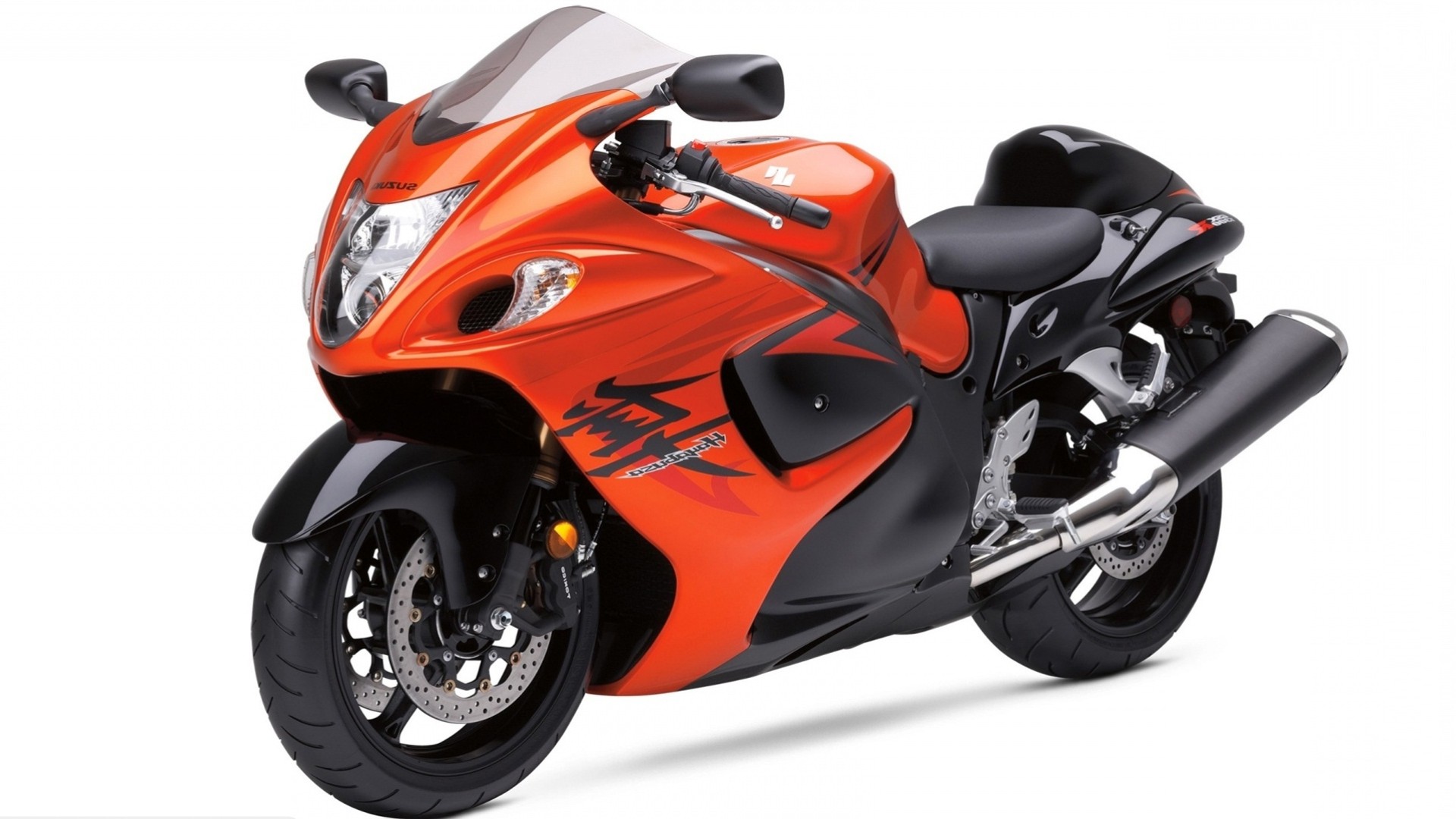 orange hayabusa suzuki bike