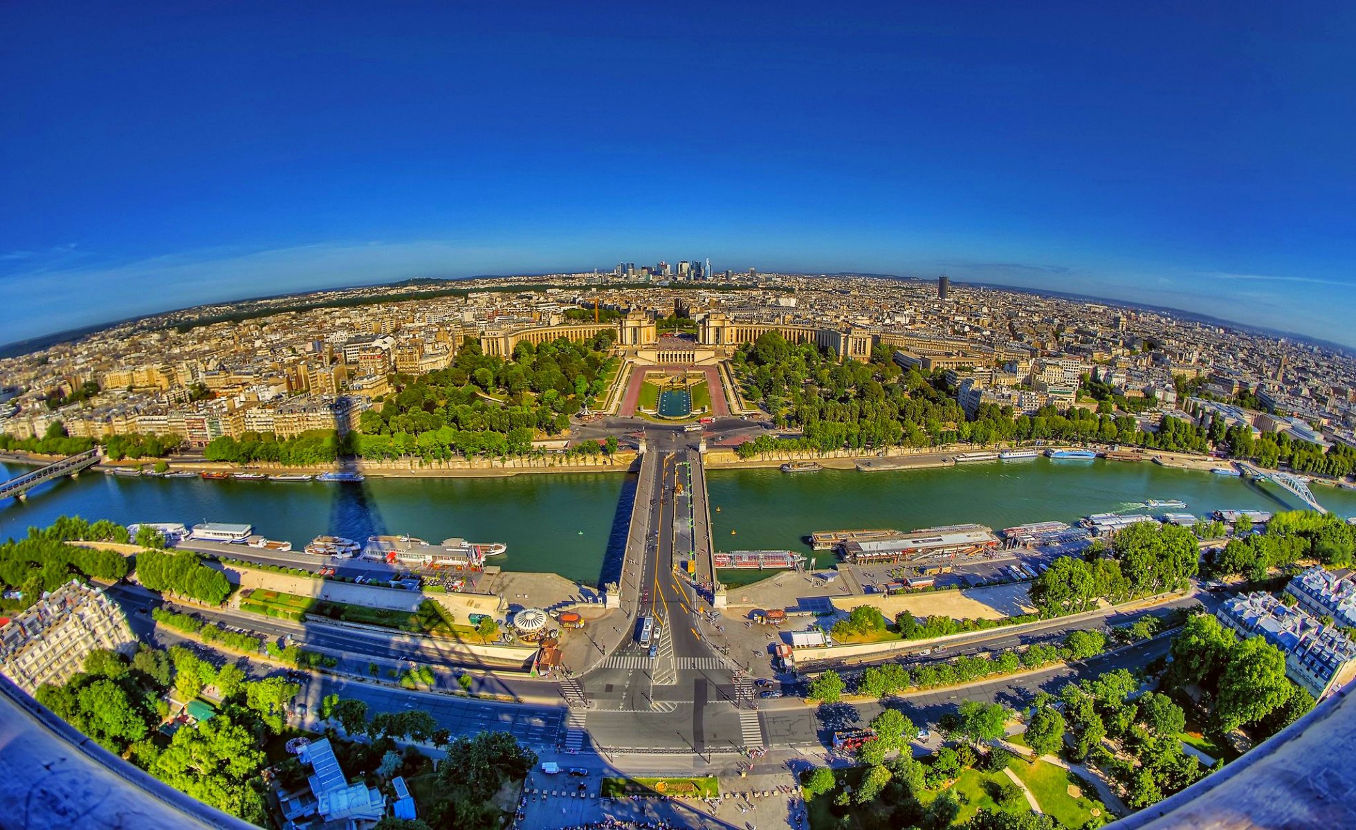 francia parigi senna strade edifici ombra orizzonte