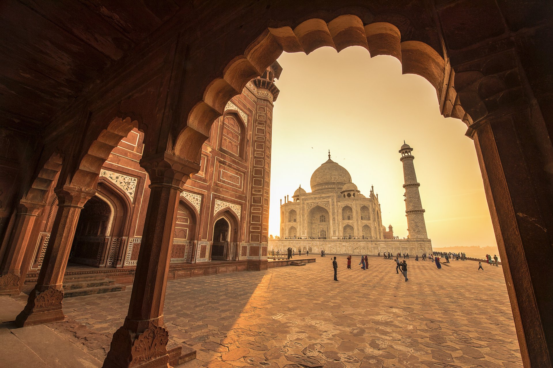 taj mahal agra india mausoleo moschea