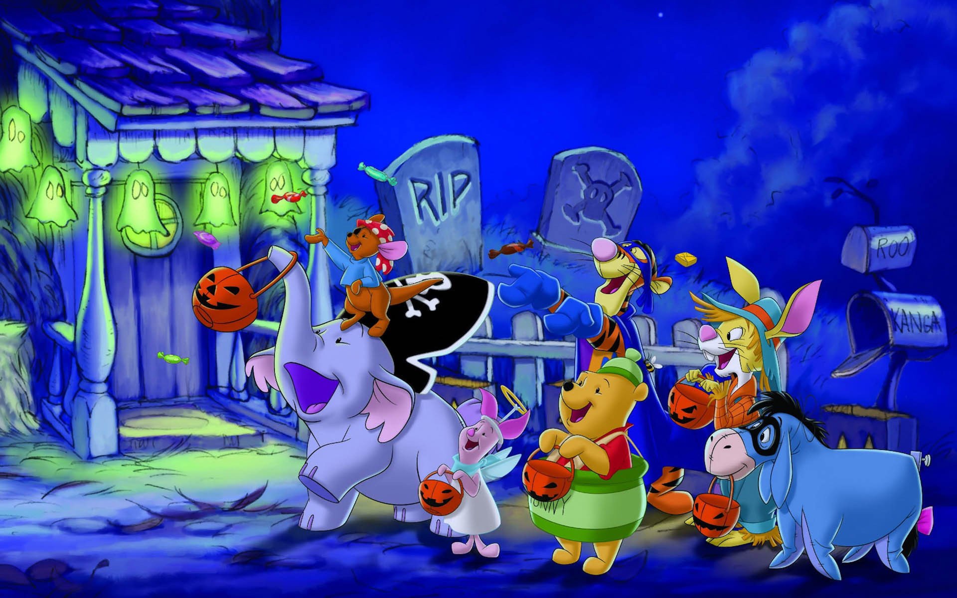 alegría amigos dulces halloween winnie the pooh halloween