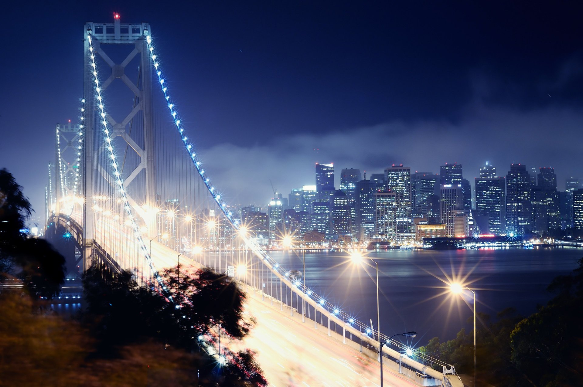 bay bridge san francisco california notte california san francisco