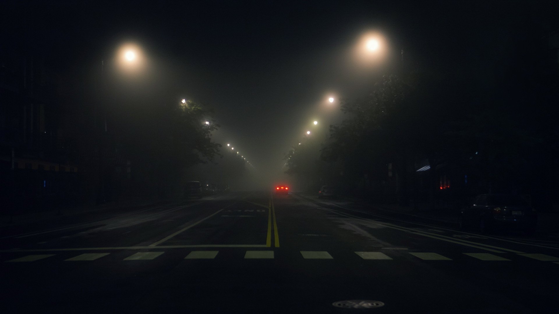 nacht stadt straße lichter autos