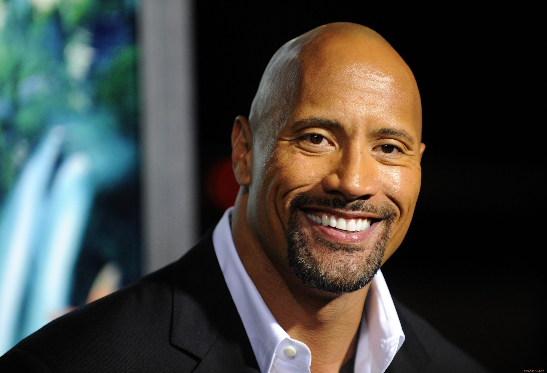 dwayne johnson smile . actor