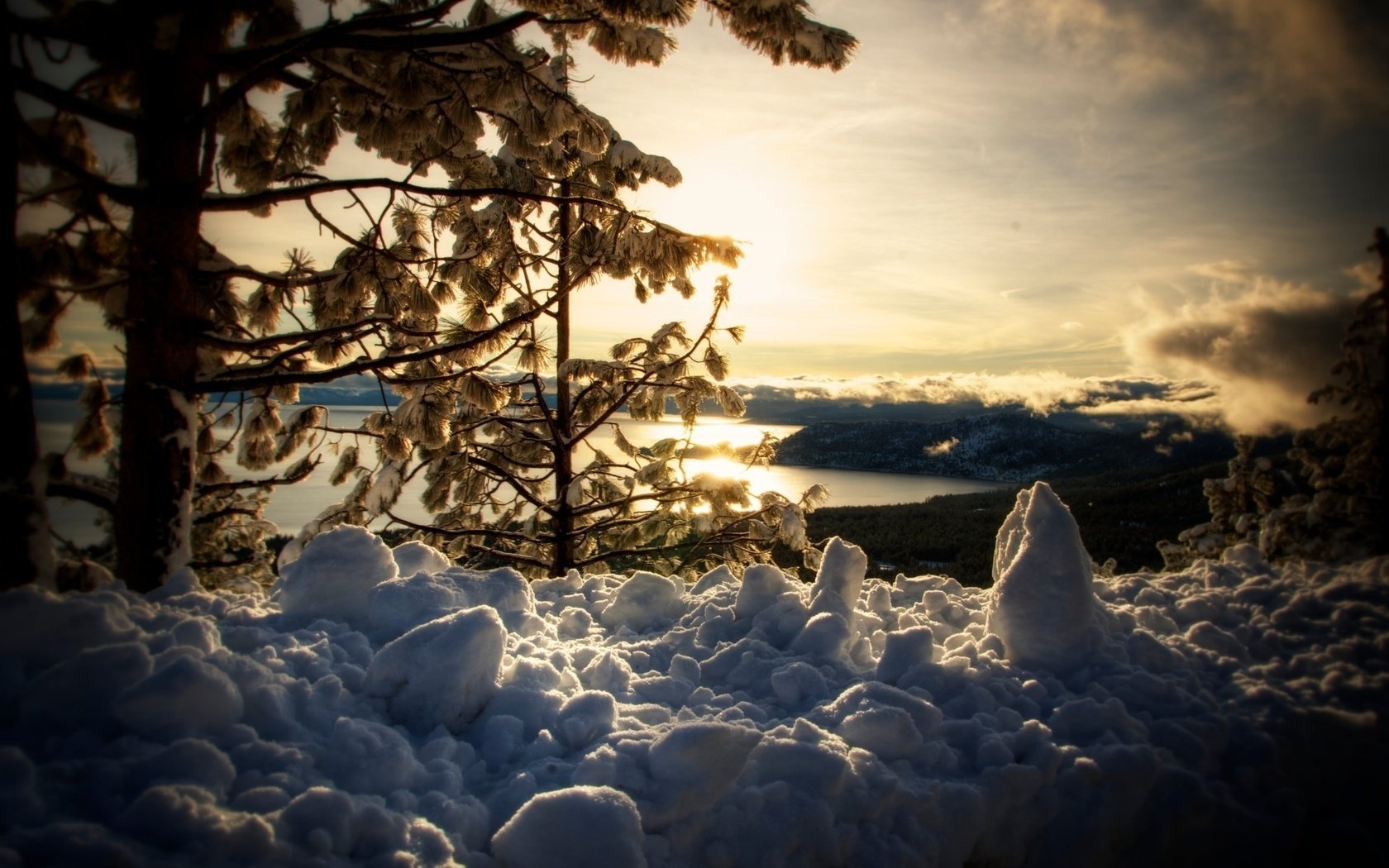 озеро зима winter снег природа lake tahoe