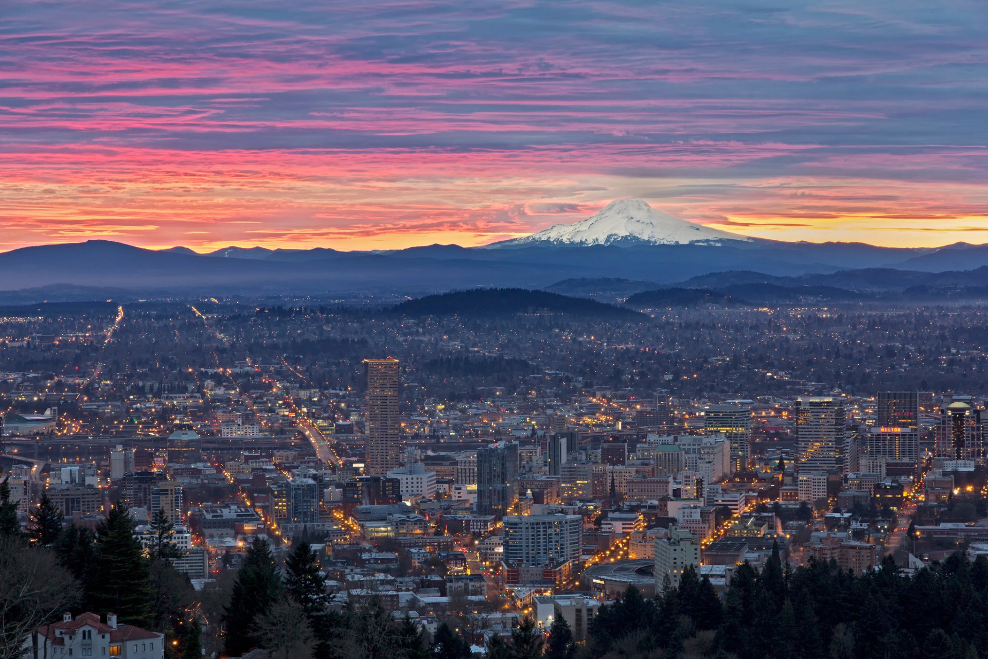 portland oregon lever du soleil