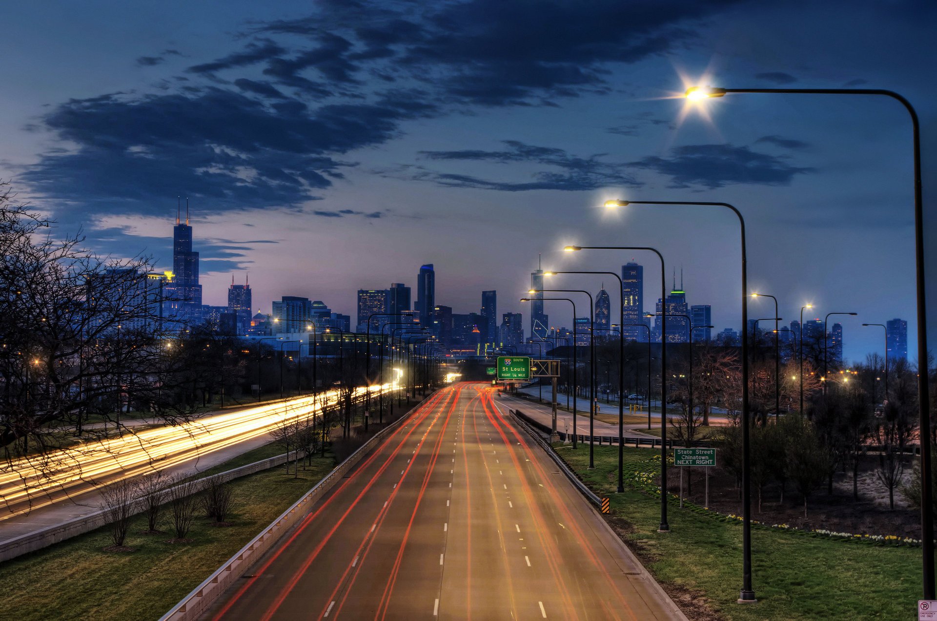 chicago lights the city night 31st street the evening excerpt