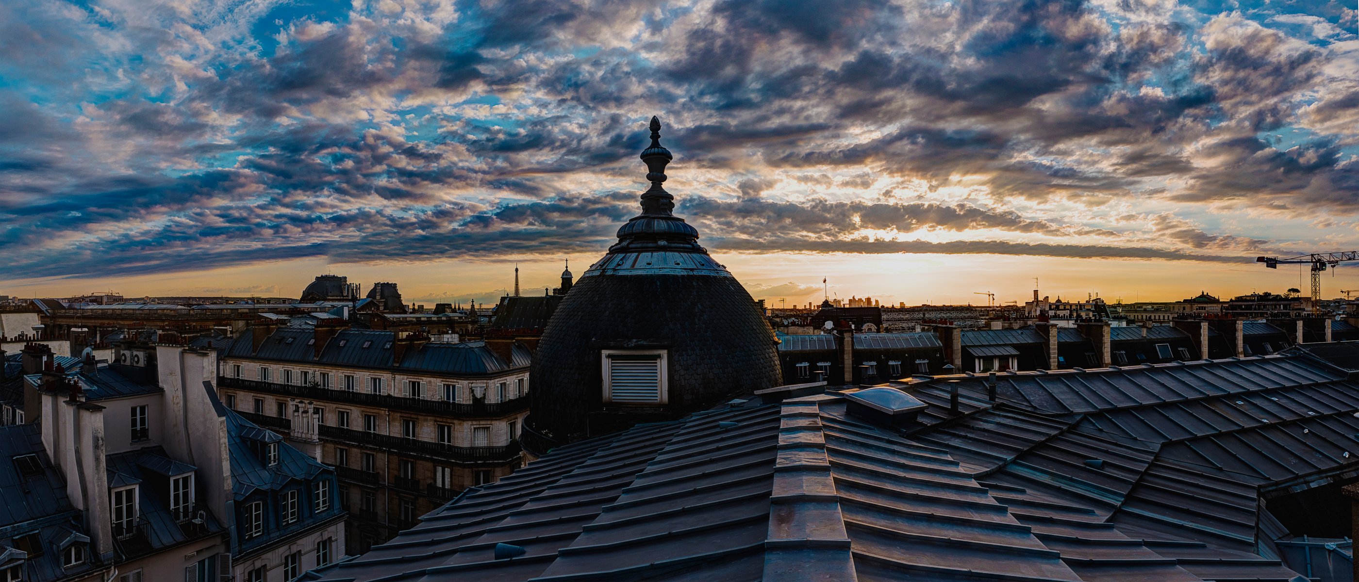 paris dach häuser wolken