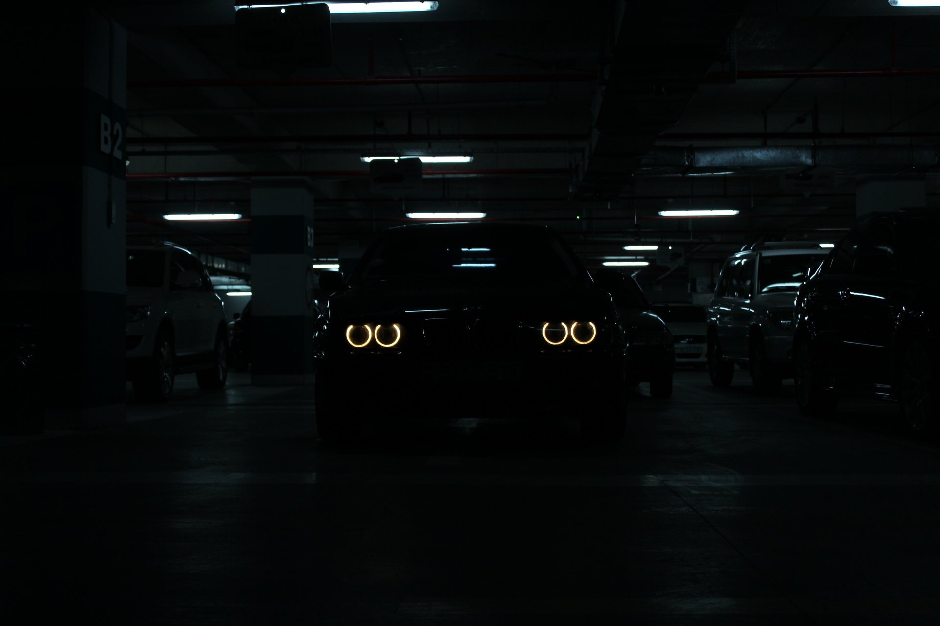 angel eyes bmw e39 parking