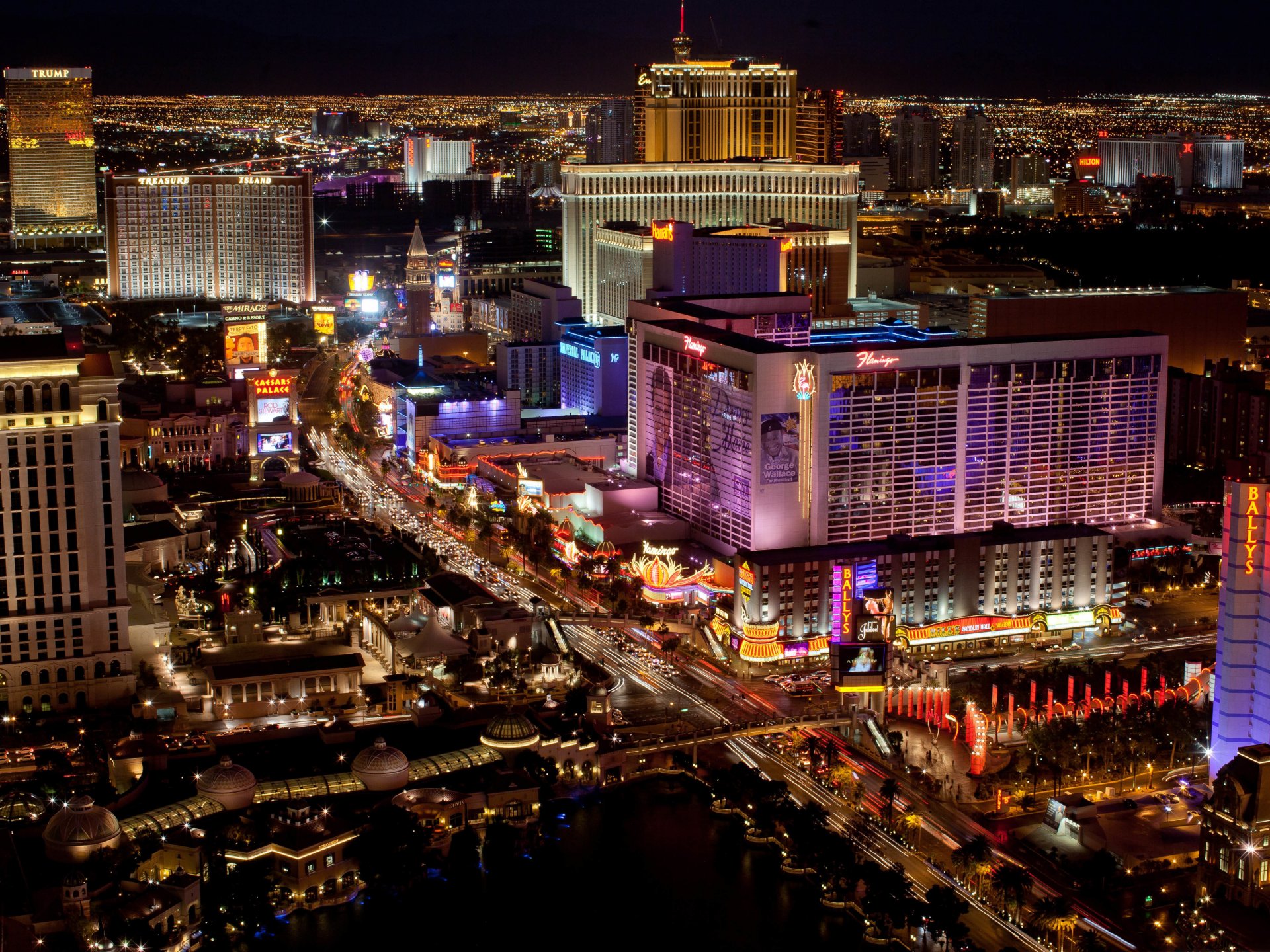 las vegas usa nevada hotel casino city town hotels night lights view