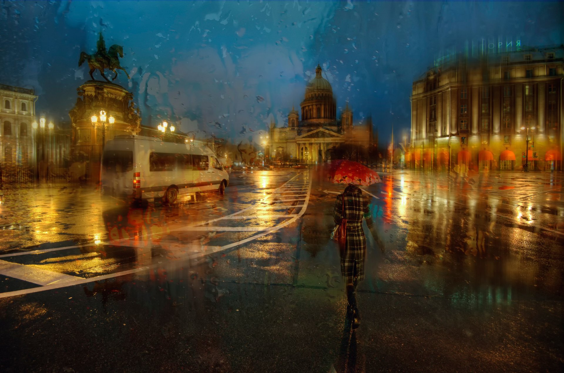 st. petersburg november herbst regen