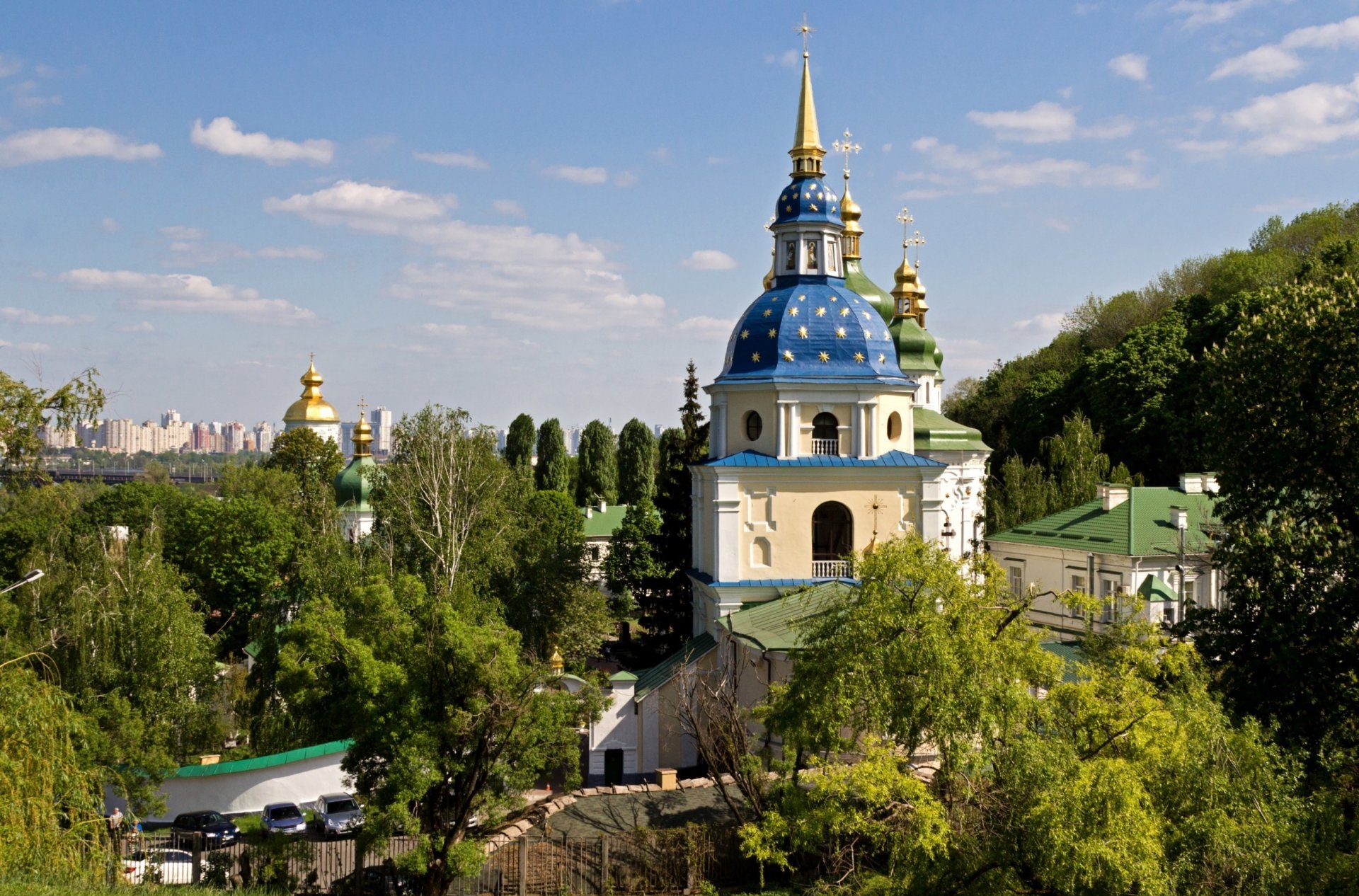 ukraine kiev vudubickiy house tree sky cloud