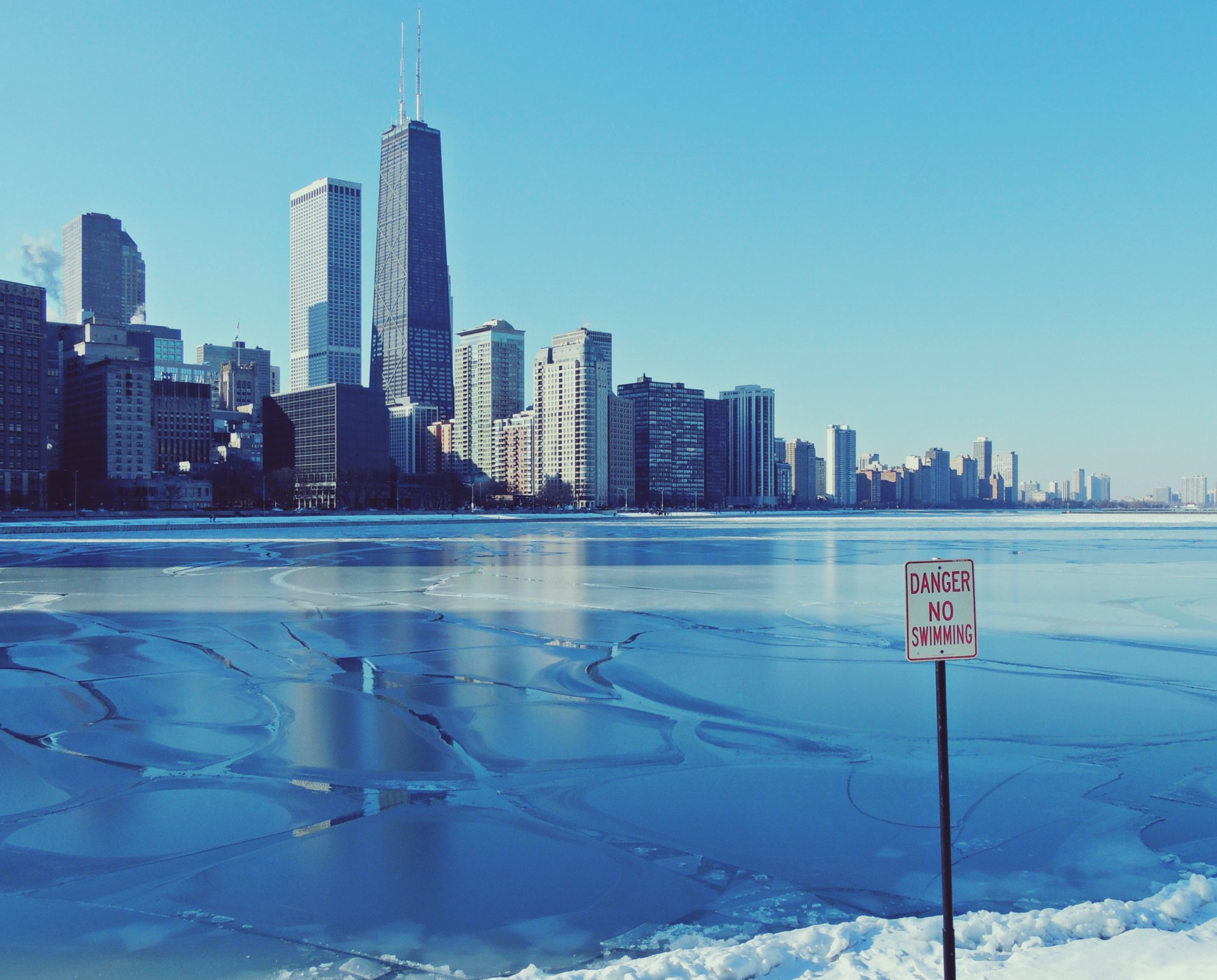 chicago illinois ciudad invierno rascacielos cielo