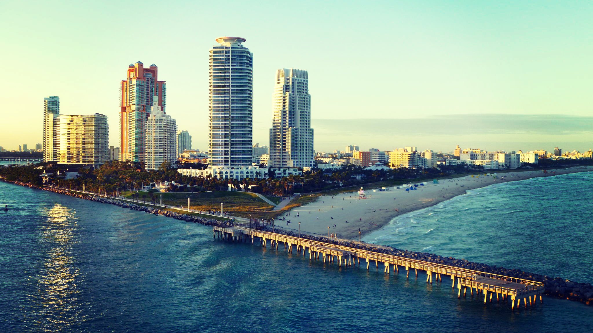 miami florida playa de miami océano playa