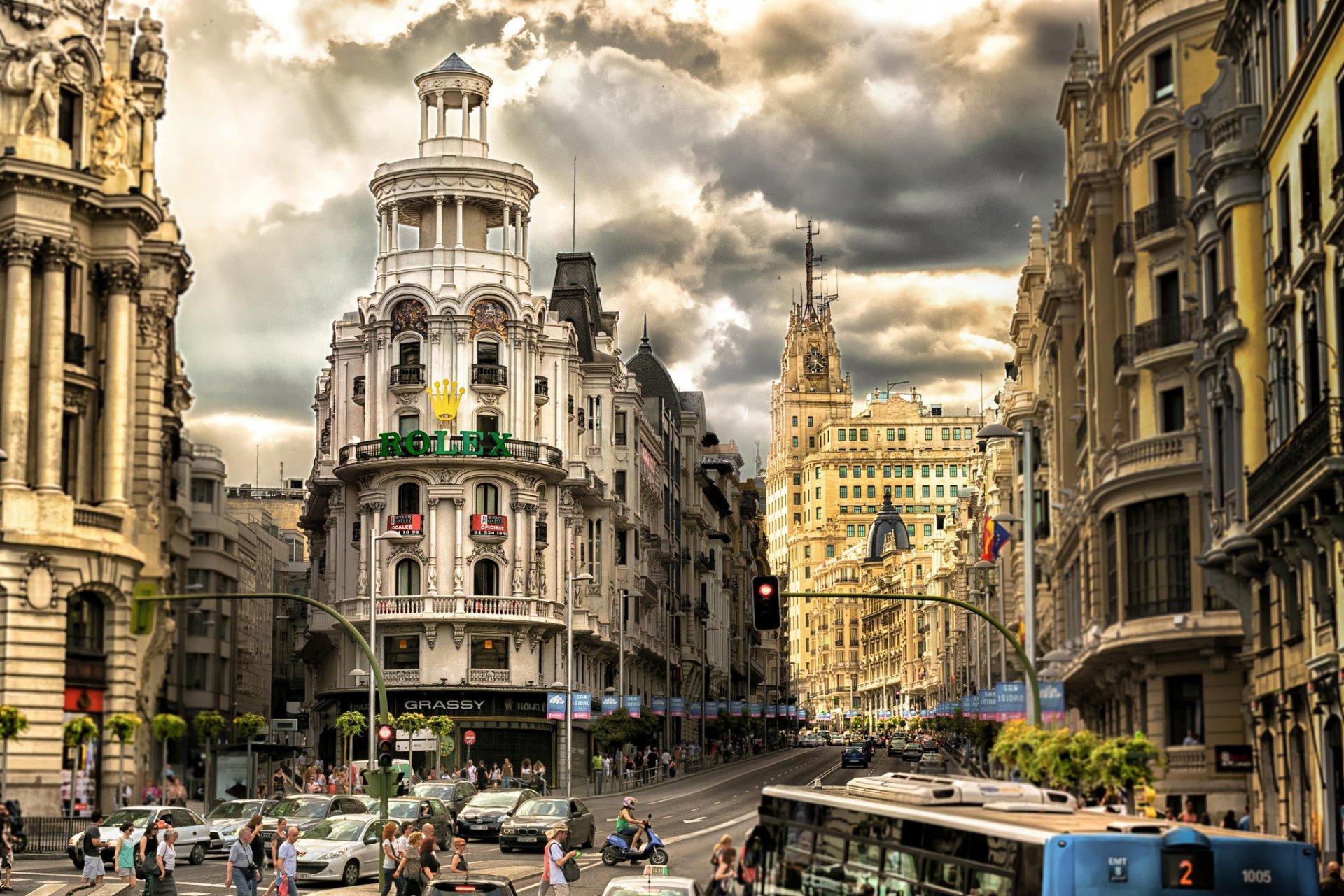 madrid strada traffico