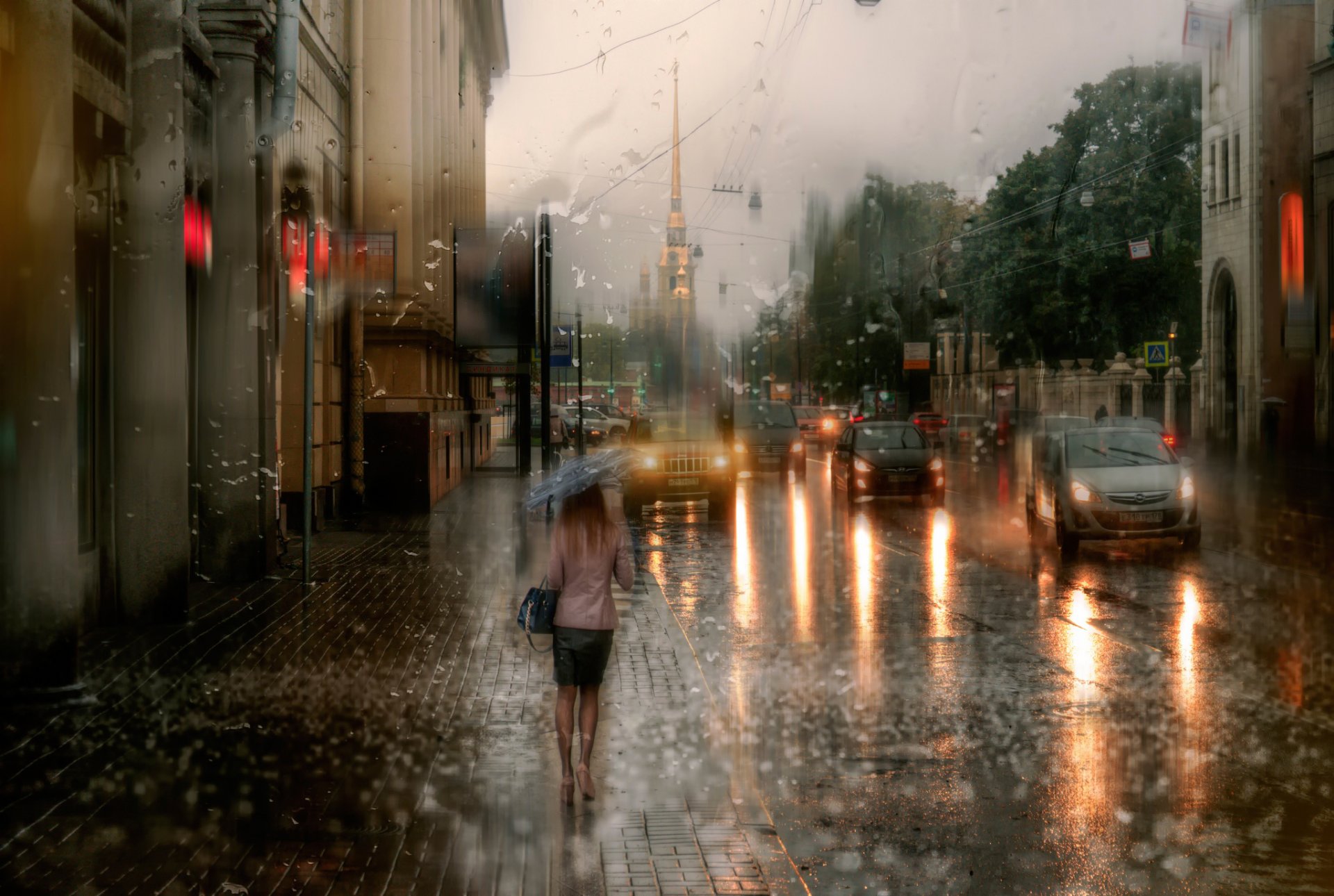 saint-pétersbourg pluie automne