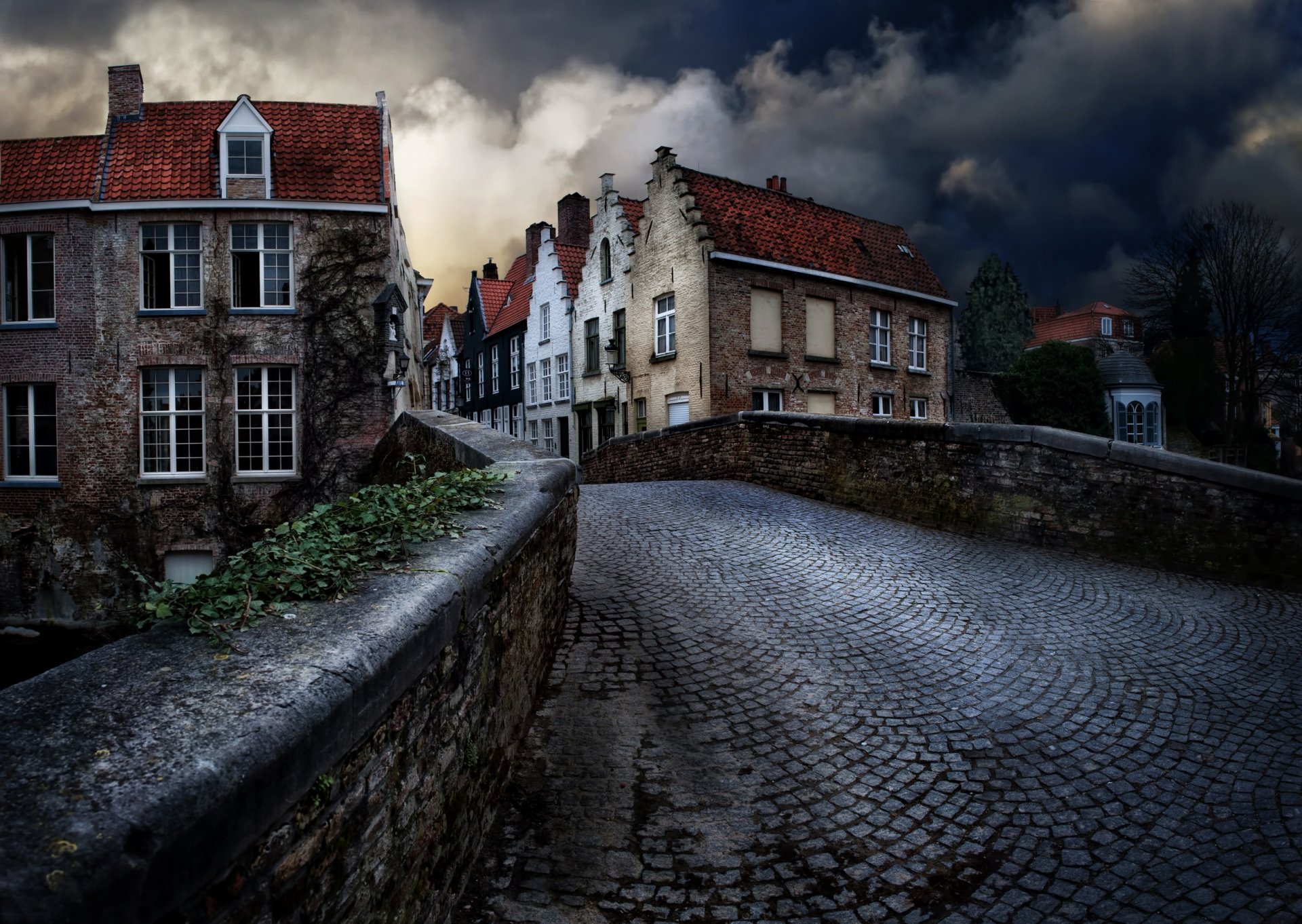 bruges belgium twilight