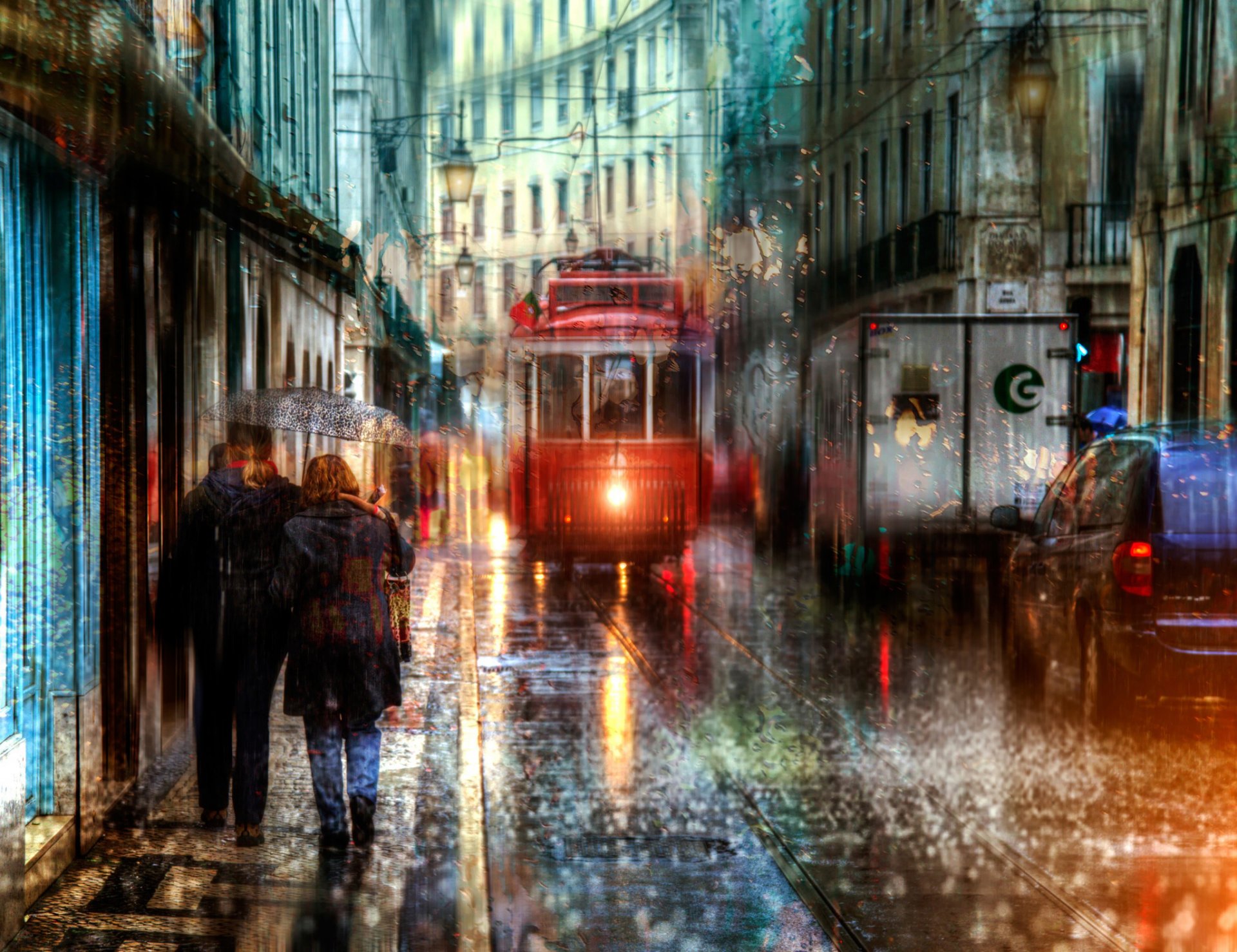 lisbonne portugal pluie