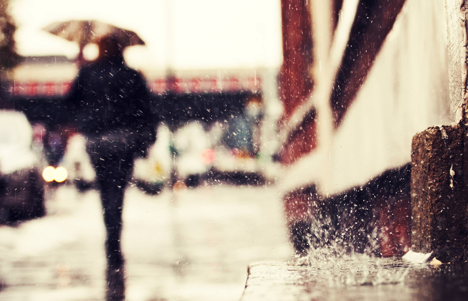 gouttes de pluie rue pluie silhouette gouttes