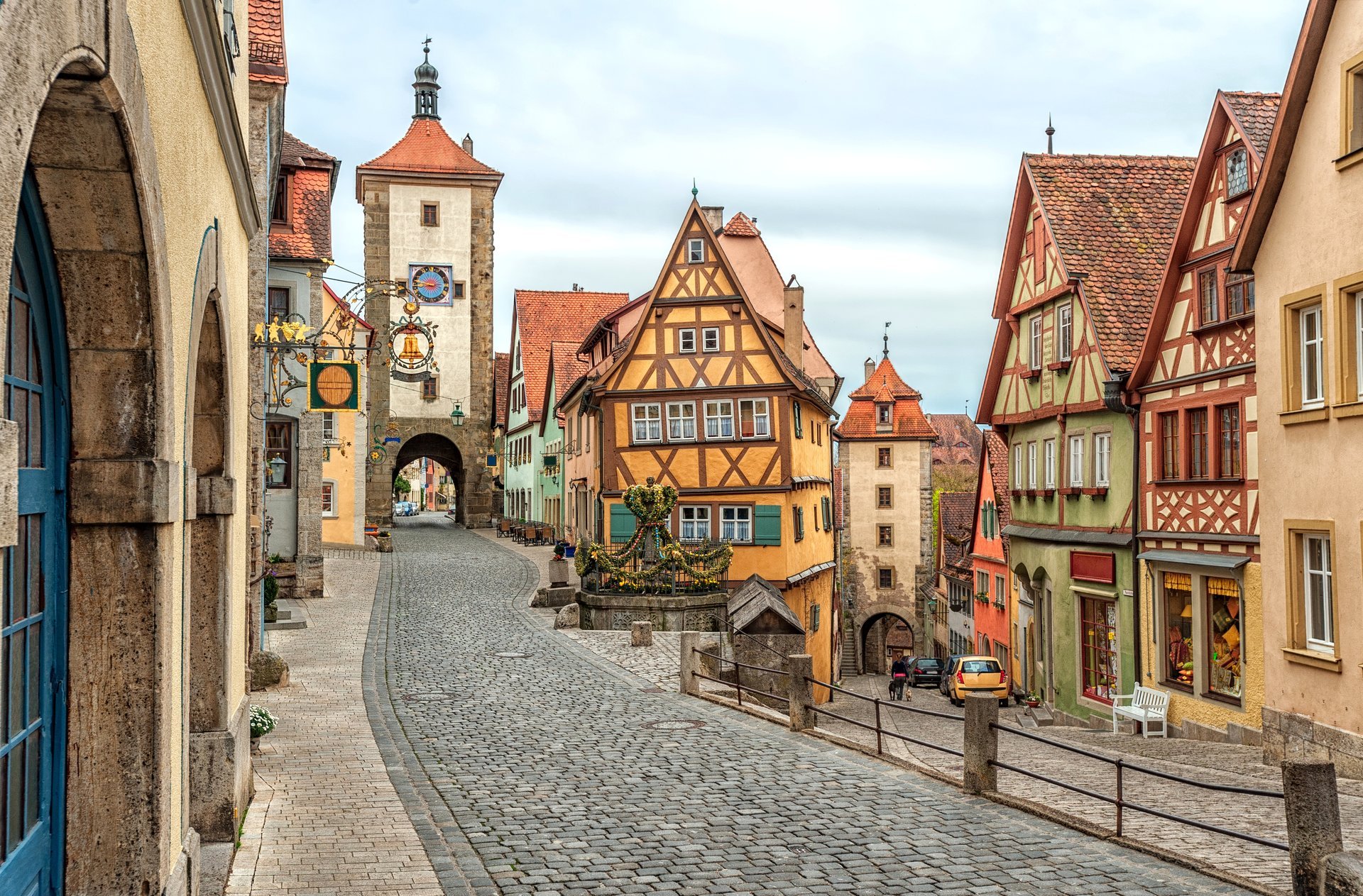 deutschland stadt straßen häuser straßen pflastersteine