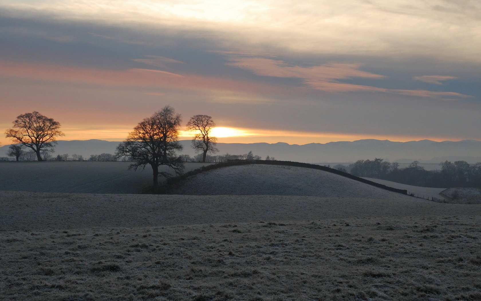 campo puesta de sol paisaje