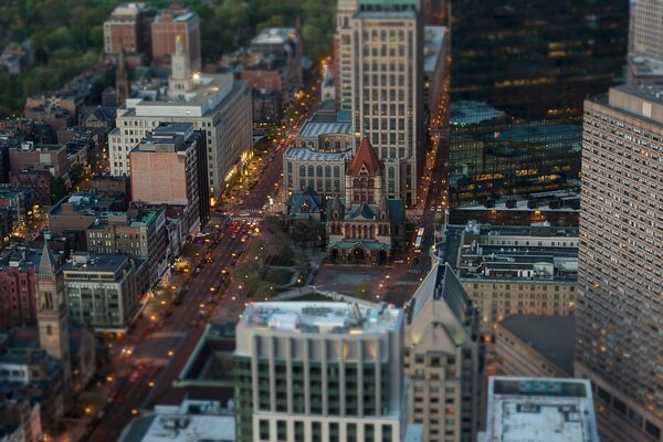 Boston Church. Top view