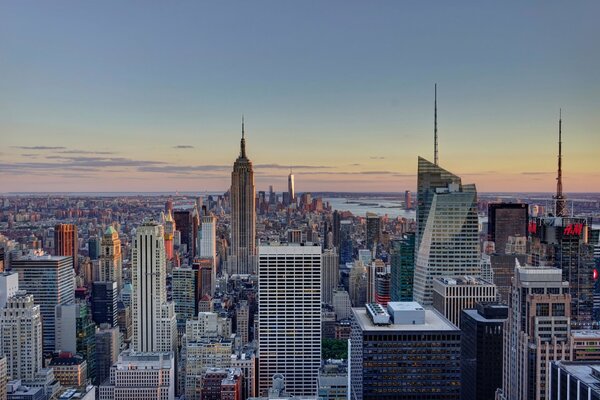 New York, megapolis high-rise buildings skyscrapers capital city