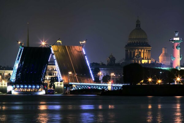 Sliding scale bridges of St. Petersburg