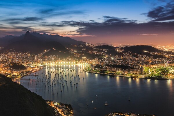 Hermosa vista de la ciudad de río de Janeiro