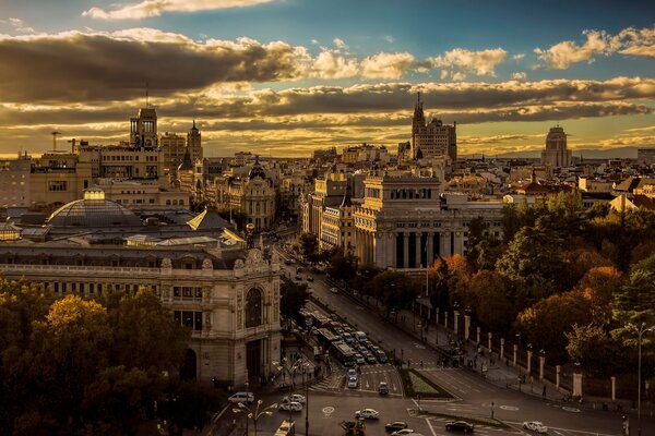 Top view Spain Madrid