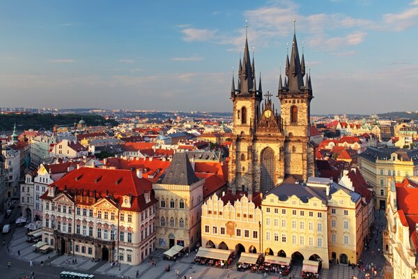 Draufsicht auf den Altstädter Ring in Prag